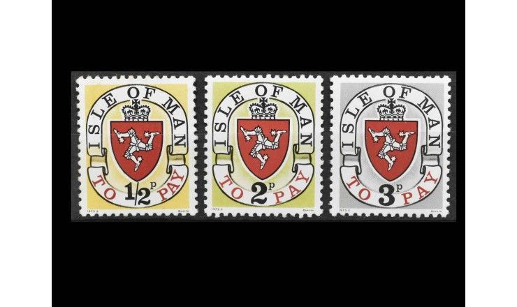 Остров Мэн 1973 г. "Доплатные марки, гербы"