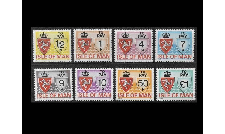 Остров Мэн 1975 г. "Доплатные марки, гербы"