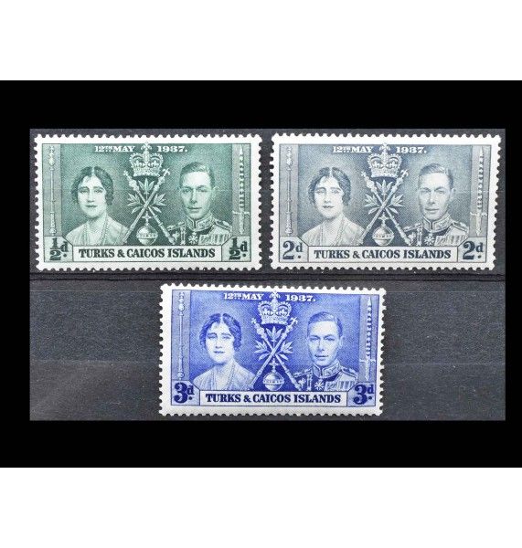 Теркс и Кайкос 1937 г. "Коронация короля Георга VI и королевы Елизаветы"