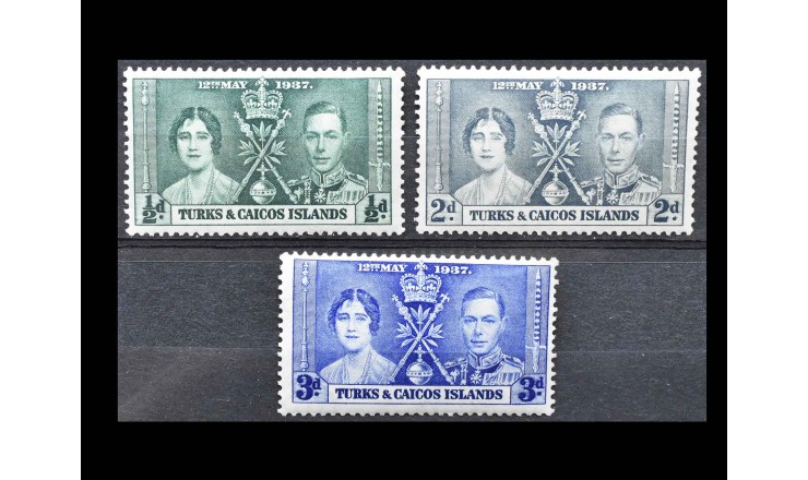 Теркс и Кайкос 1937 г. "Коронация короля Георга VI и королевы Елизаветы"
