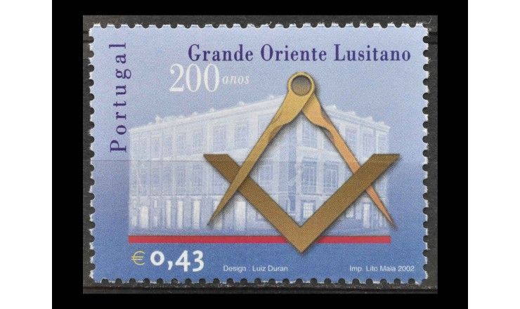 Португалия 2002 г. "200 лет масонской ложе "Grande Oriente Lusitano"