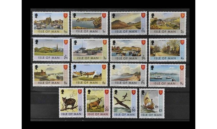 Остров Мэн 1973 г. "Стандартные марки, ландшафты"