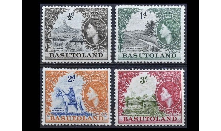 Басутоленд 1954 г. "Королева Елизавета II, Национальные мотивы