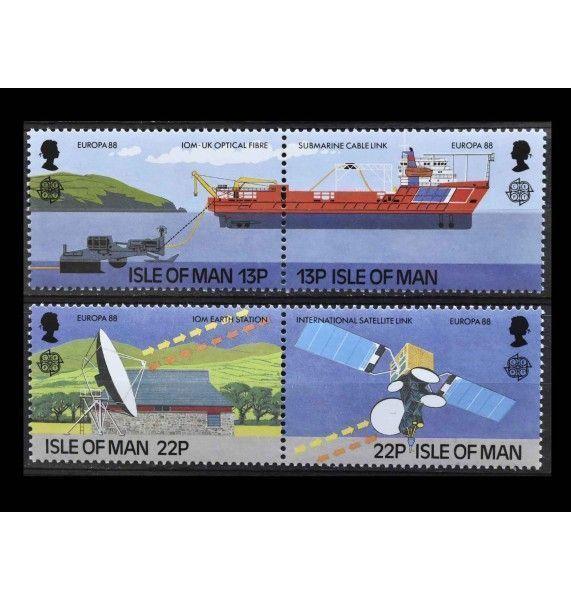Остров Мэн 1988 г. "Европа: Транспорт и связь"