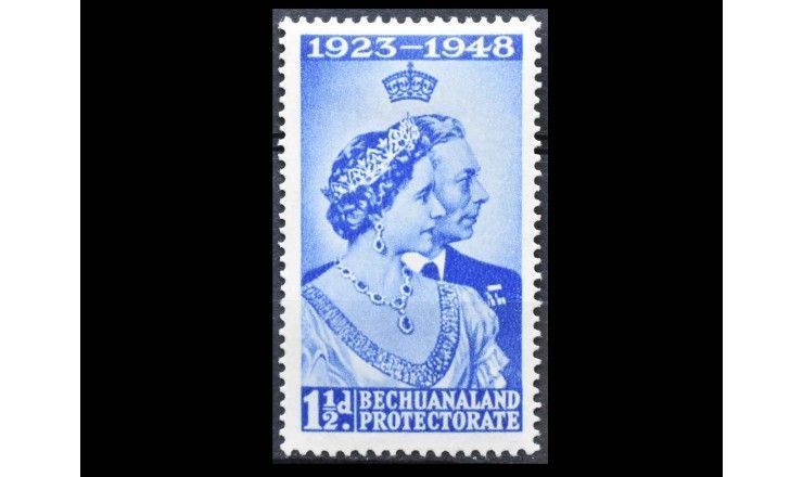 Протекторат Бечуаналенд 1948 г. "Годовщина серебряной свадьбы короля Георга VI и королевы Елизаветы"
