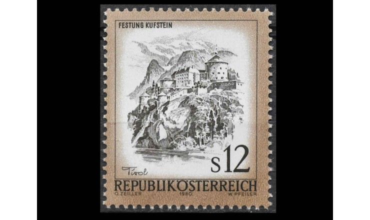 Австрия 1980 г. "Прекрасная Австрия: Замок Куфштайн"