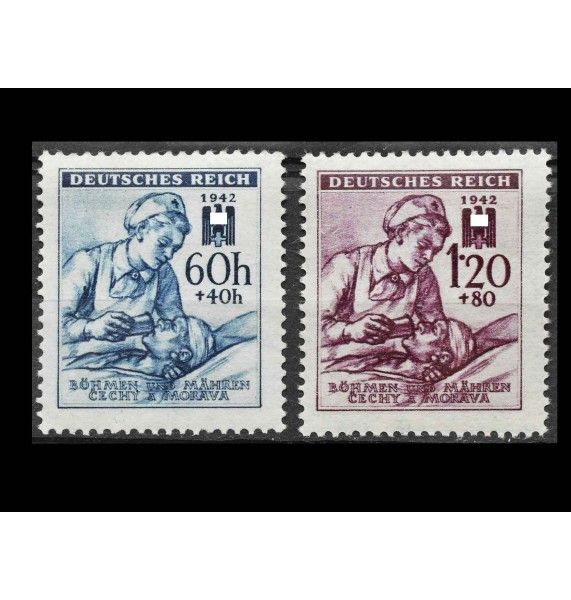 Германия (Богемия и Моравия) 1942 г. "Красный Крест"