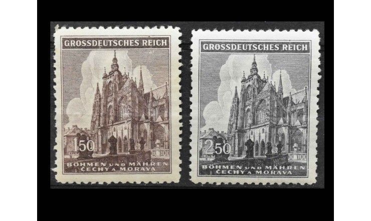 Германия (Богемия и Моравия) 1944 г. "Собор Святого Вита, Прага"