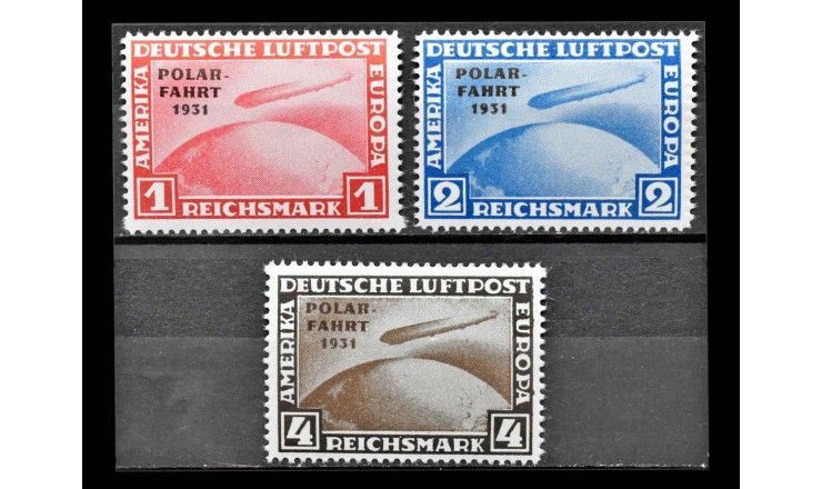 Германия (Третий Рейх) 1931 г. "Авиапочтовые марки" (надпечатка)  