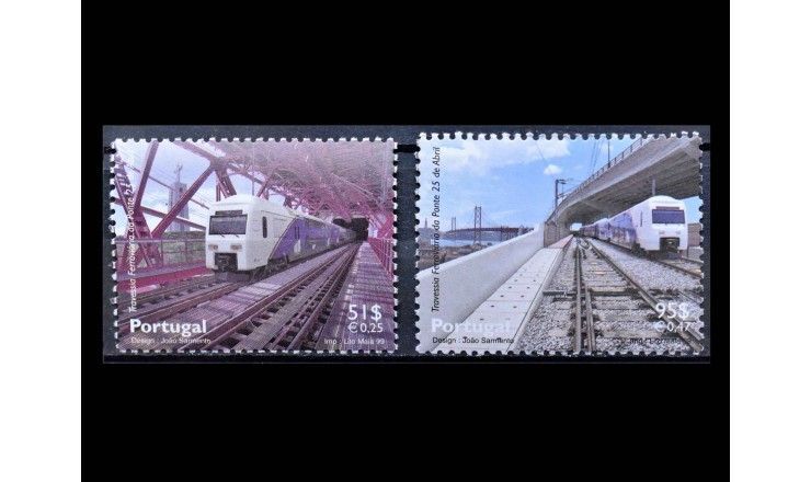 Португалия 1999 г. "Открытие железнодорожного движения по мосту 25 апреля" 