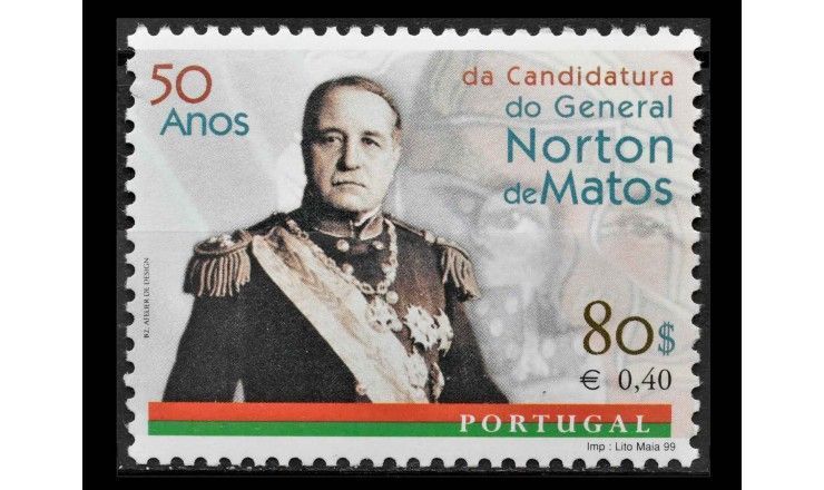 Португалия 1999 г. "Жозе Нортон де Матос, генерал и политик" 