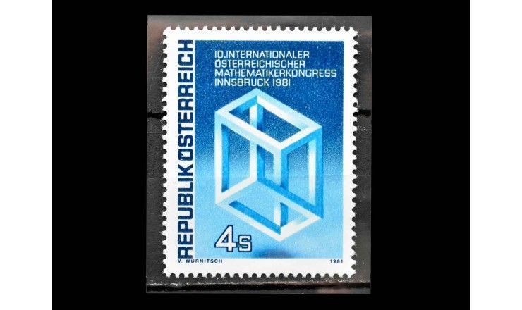 Австрия 1981 г. "Невозможный куб"