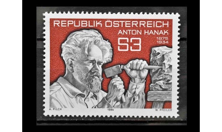 Австрия 1984 г. "Антон Ханак, скульптор"