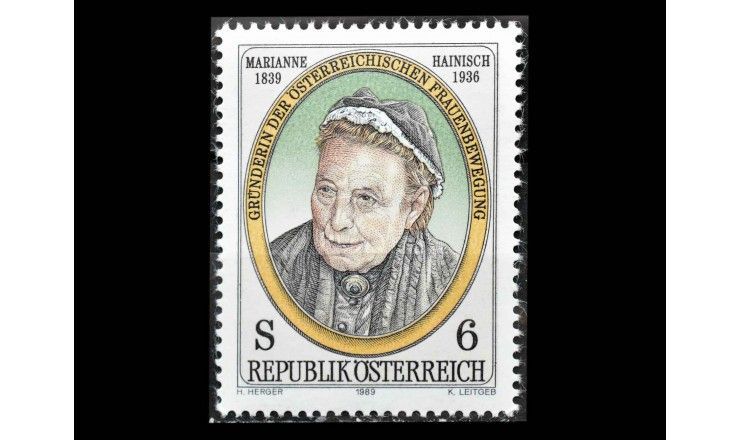 Австрия 1989 г. "150 лет со дня рождения Марианны Хайниш"