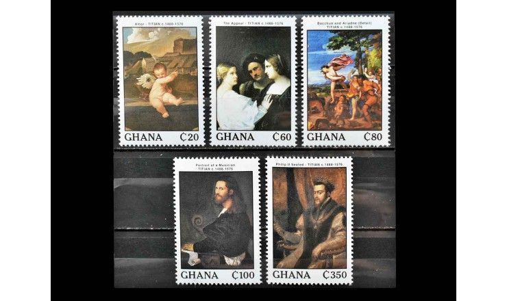 Гана 1989 г. "500 лет со дня рождения Тициана"