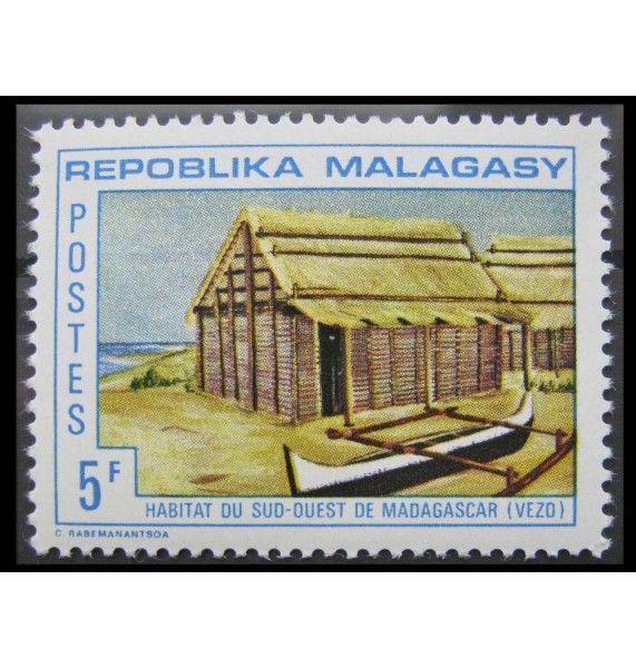 Мадагаскар 1971 г. "Архитектурные стили страны"
