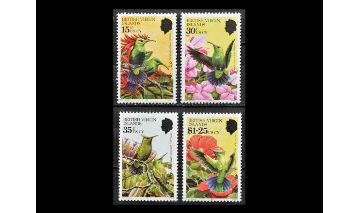 Британские Виргинские Острова 1982 г. "Колибри и цветы"