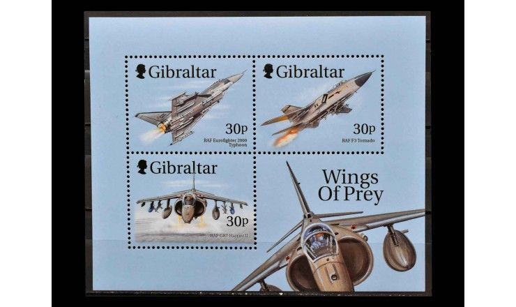 Гибралтар 1999 г. "Истребители и хищные птицы" 