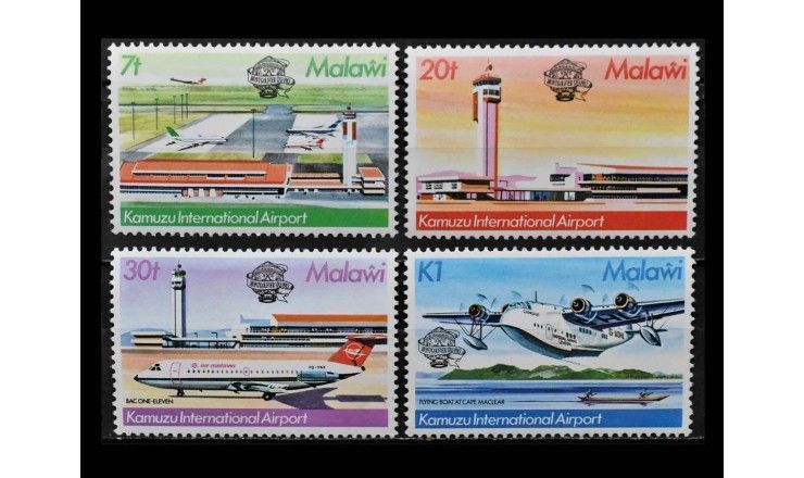 Малави 1983 г. "200 лет авиации: Международный аэропорт Камузу"