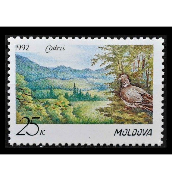 Молдавия 1992 г. "Вяхирь (Дикий лесной голубь)"