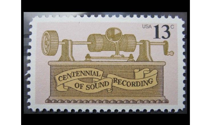 США 1977 г. "100-летие первой записи звука"