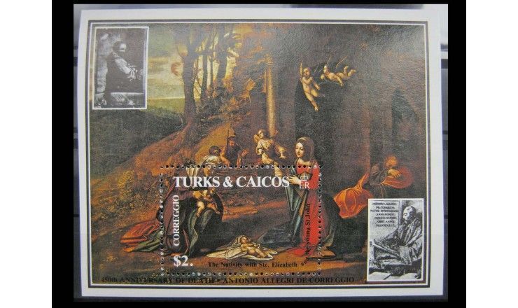 Теркс и Кайкос 1984 г. "Пасха; 450-летие Корреджо"