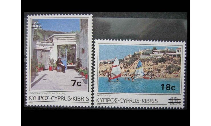 Кипр 1986 г. "Туризм" (надпечатка)