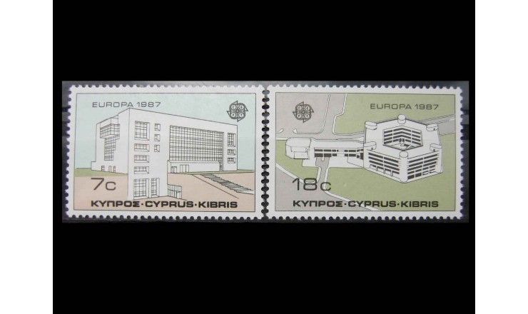 Кипр 1987 г. "Европа CEPT: Архитектура модерна"
