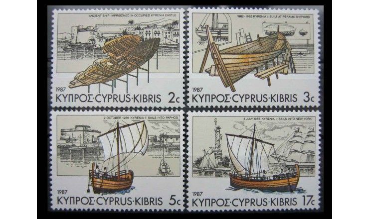Кипр 1987 г. "Киренийский корабль"
