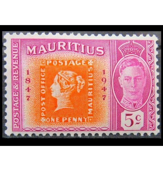 Маврикий 1948 г. "100 лет почтовой марке в Мавритании"