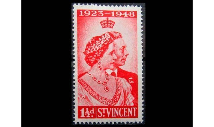 Сент-Винсент и Гренадины 1948 г. "Серебряная королевская свадьба короля Георга VI"