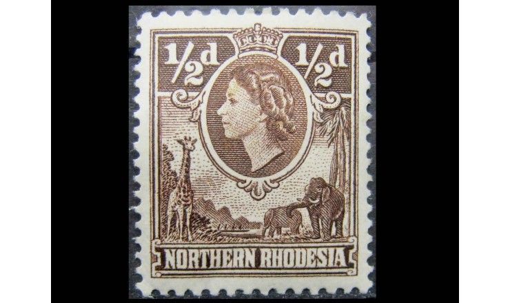 Северная Родезия 1953 г. "Королева Елизавета II"