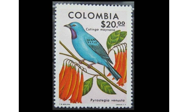 Колумбия 1977 г. " Птицы и цветы"
