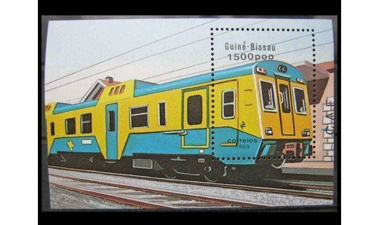 Гвинея-Бисау 1989 г. "Железнодорожный транспорт"