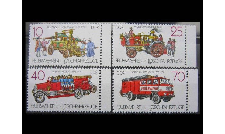 ГДР 1985 г. "Пожарные машины"