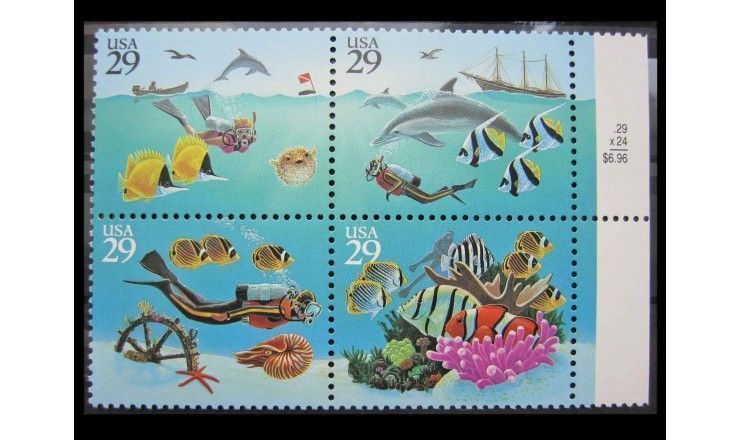 США 1994 г. "Морская фауна"