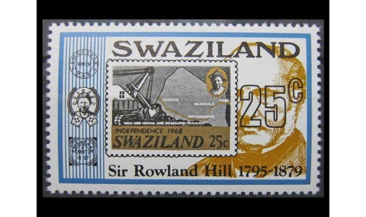 Свазиленд 1979 г. "100-летие Роулэнда Хилла"