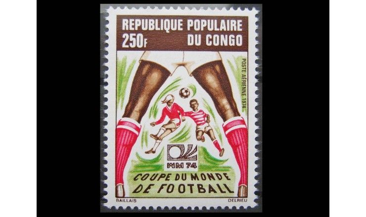 Народная Республика Конго 1974 г. "Чемпионат мира по футболу, Германия"