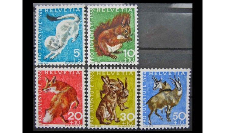 Швейцария 1966 г. "Дикие животные"