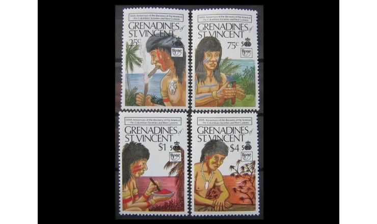 Гренадины и Сент Винсент 1989 г. "500 лет открытия Америки (1992): Жизнь аборигенов"