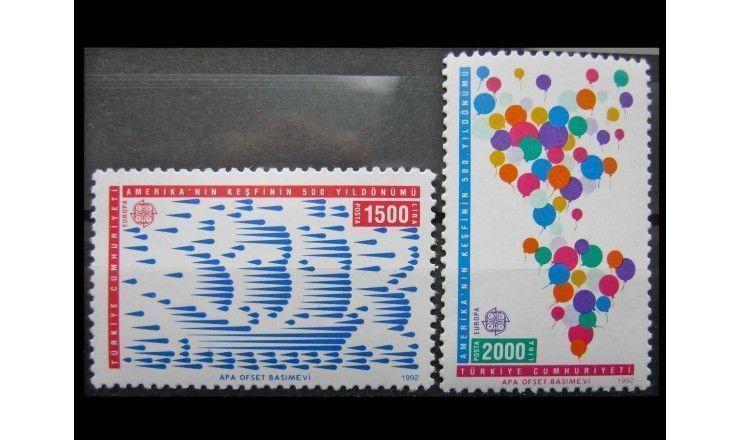 Турецкий Кипр 1992 г. "Европа: 500 лет открытия Америки"