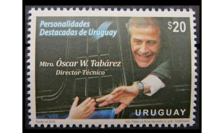 Уругвай 2018 г. "Выдающиеся личности: Оскар Вашингтон Табарес"