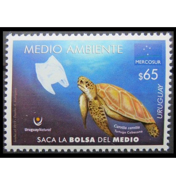 Уругвай 2019 г. "Меркосур: Окружающая среда, Черепахи"