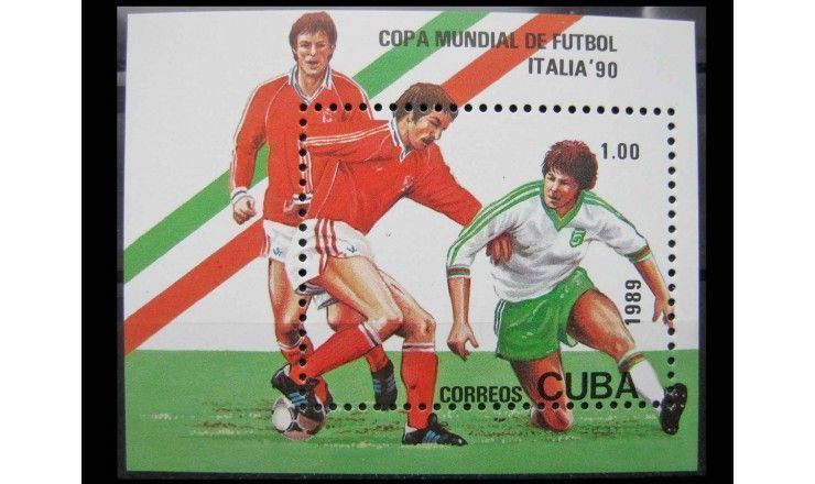 Куба 1989 г. "Чемпионат мира по футболу 1990, Италия" 