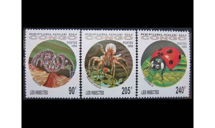 Республика Конго 1994 г. "Насекомые и паукообразные"