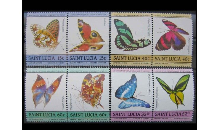 Сент-Люсия 1985 г. "Бабочки"
