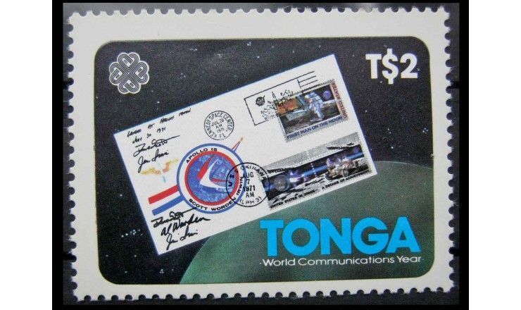 Тонга 1983 г. "Международный год телекоммуникаций" (самоклейка)