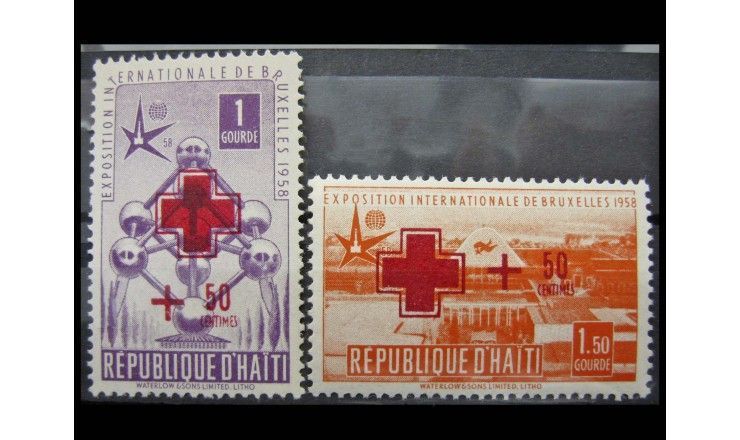 Гаити 1958 г. "Красный Крест" (надпечатка)