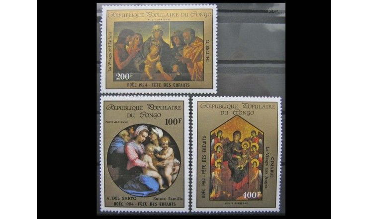 Народная Республика Конго 1985 г. "Рождество 1984: Картины"