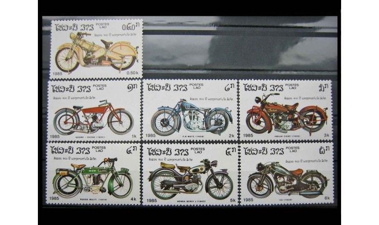 Лаос 1985 г. "100 лет мотоциклу"